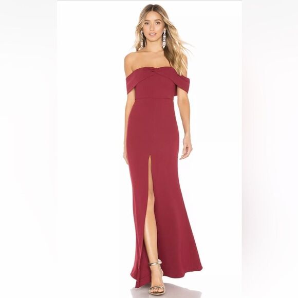 NWT Lovers + Friends Danica Maxi Red Dress Gown Ruby Size XS - Picture 3 of 9